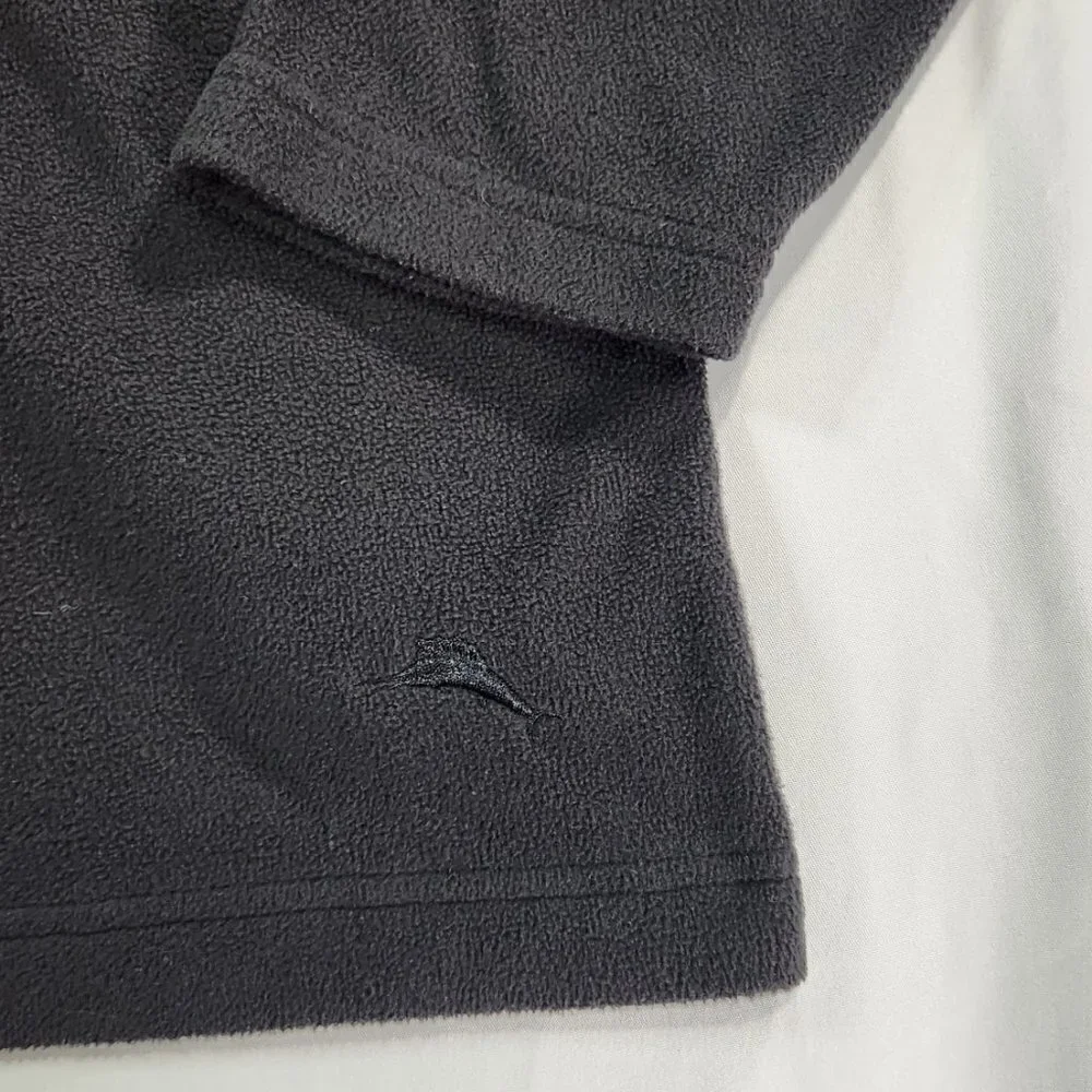 Tommy Bahama Gray Fleece Quarter Zip Pullover Sweater Mens Two Tone Lot F
